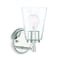 Designers Fountain Ingo 5in 1-Light Polished Nickel Modern Indoor Wall Sconce with Clear Ribbed Glass Shade D230M-1B-PN - alternate 1